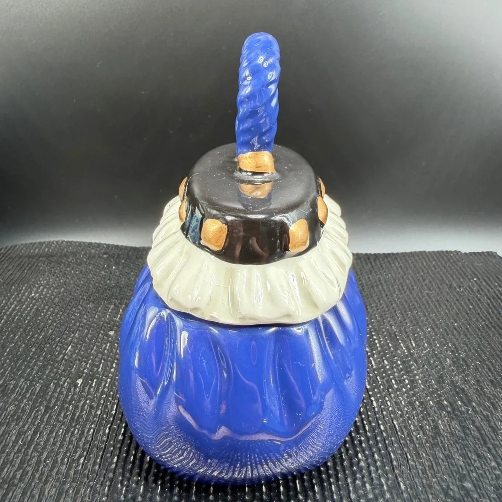 David's Cookies Ceramic‎ Purse Cookie Jar Mini Blue Handbag Lidded Trinket Box